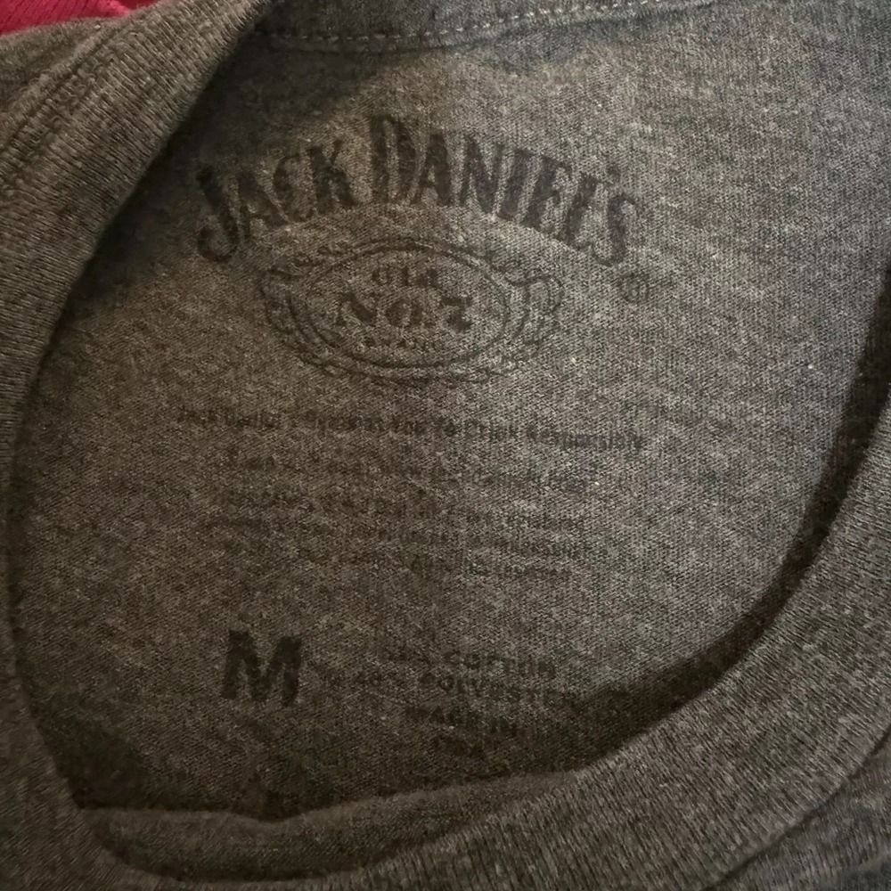 Jack Daniels  T-Shirt Unisex‎  Size MEDIUM  Gray Faded Wash